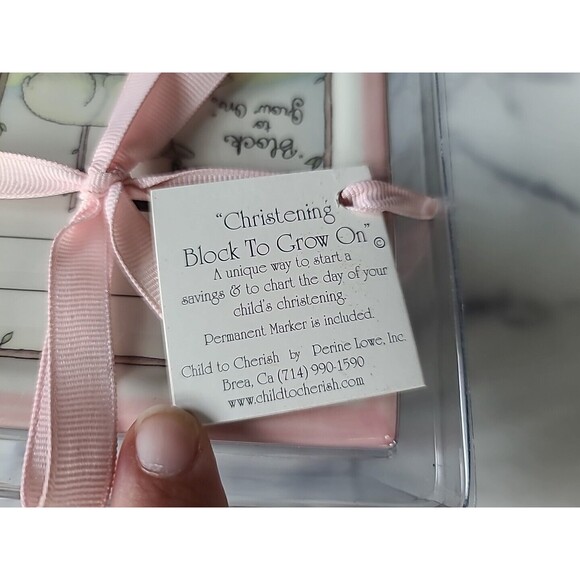 1998 " Christening Block To Grow On" Piggy Bank - Picture 7 of 10